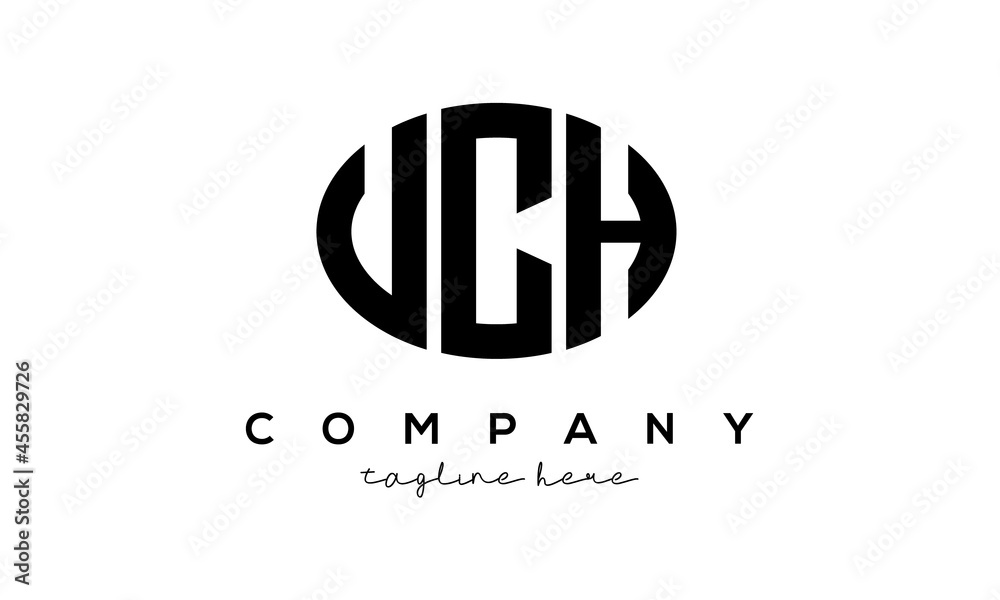 UCH three Letters creative circle logo design