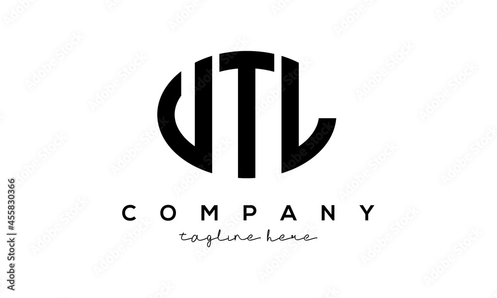 UTL three Letters creative circle logo design
