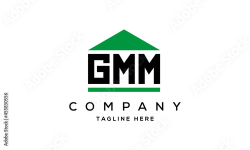 GMM three letter house for real estate logo design photo