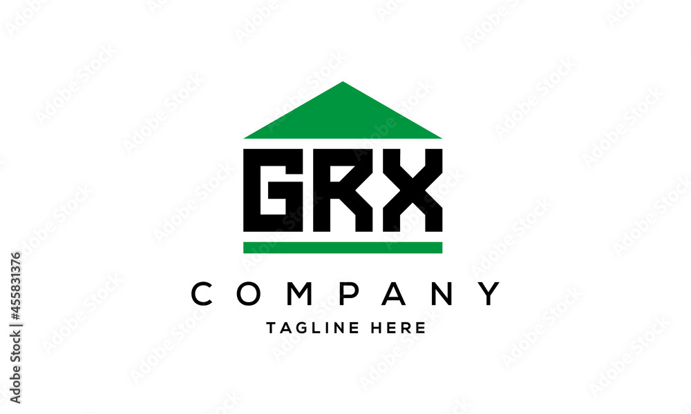 Fototapeta premium GRX three letter house for real estate logo design