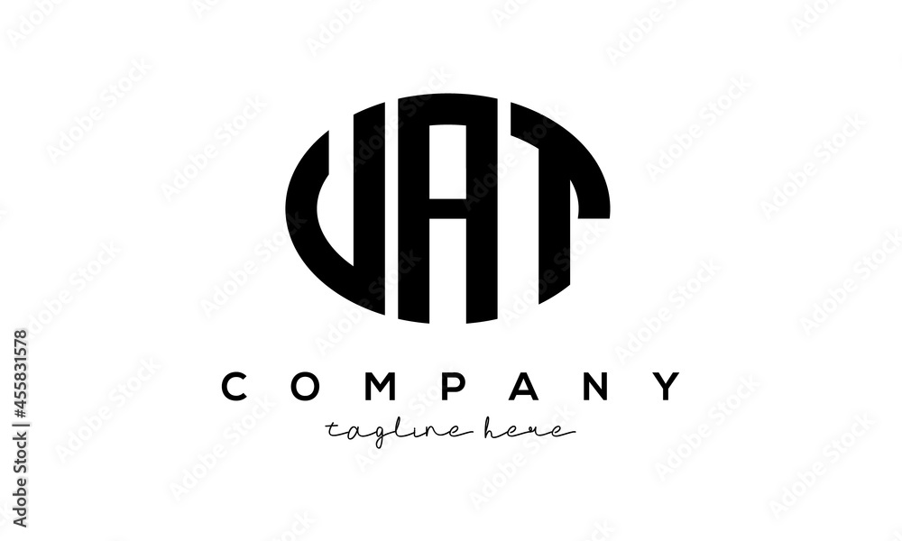 UAT three Letters creative circle logo design