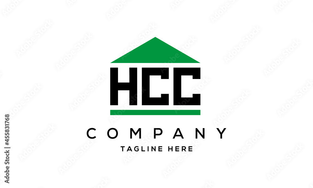 HCC three letter house for real estate logo design HCC three letter house for real estate logo design