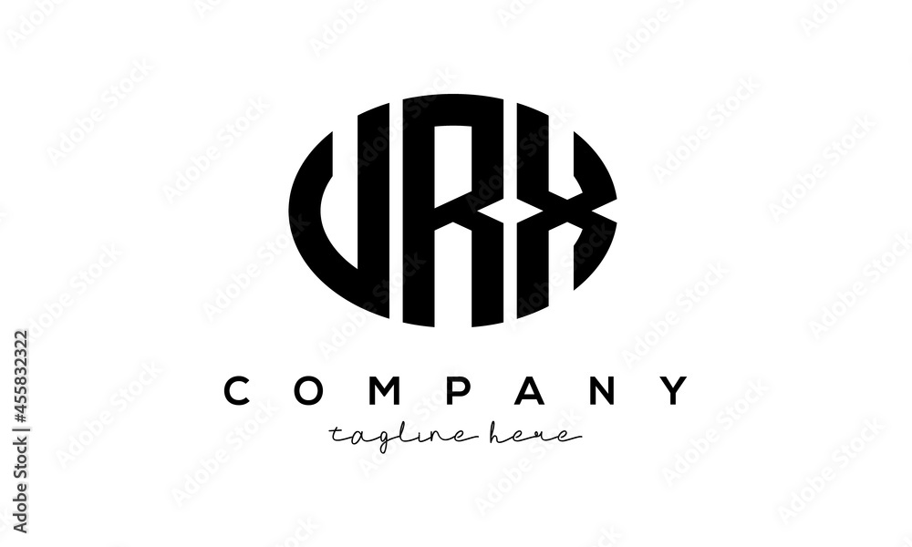 URX three Letters creative circle logo design URX three Letters creative circle logo design