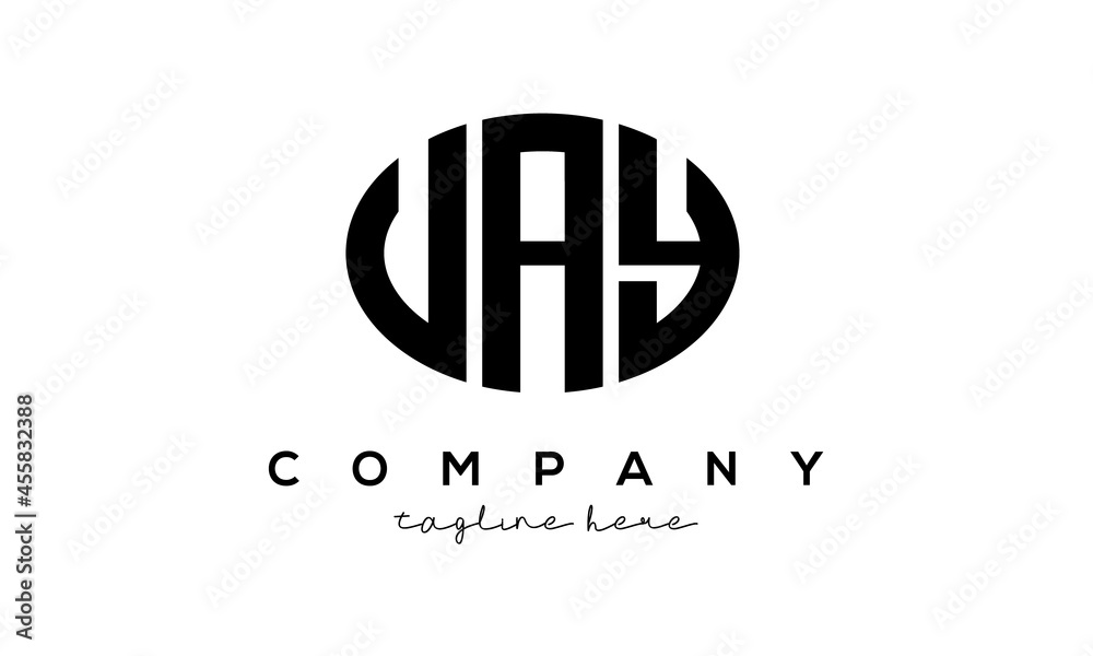 UAY three Letters creative circle logo design UAY three Letters creative circle logo design