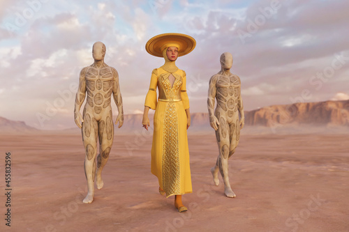Futuristic female leader