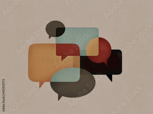 colorful speech bubbles illustration photo