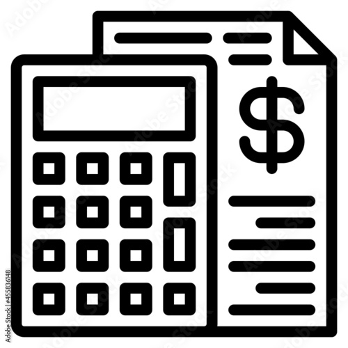 calculator line icon