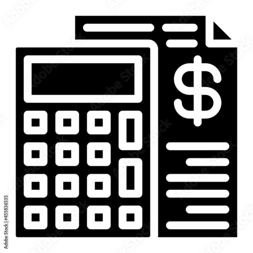 calculator glyph icon