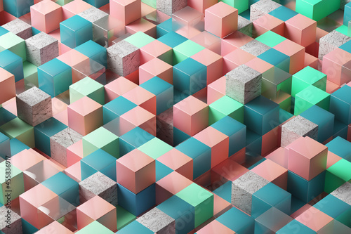 Colorful cubes background photo