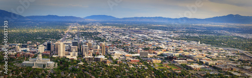 Downtown Salt Lake City at Dusk Panoramic
