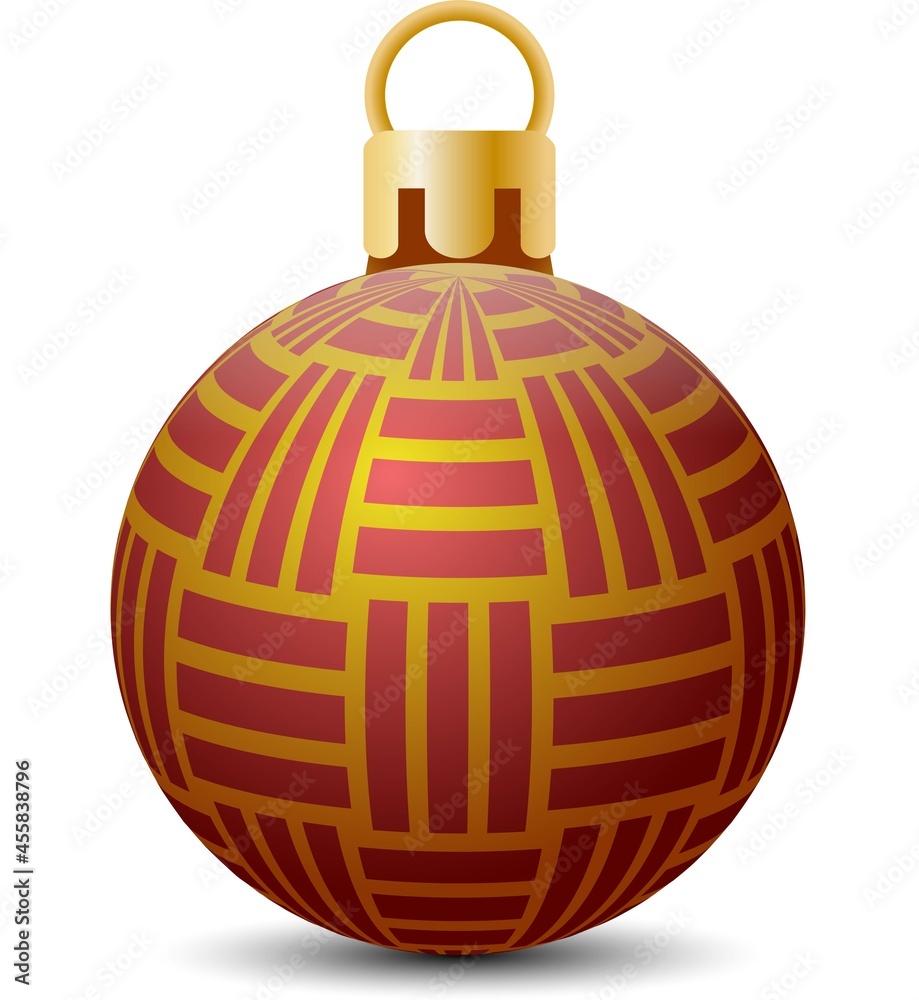 Obraz premium オレンジ色の三崩しパターンに黄色地のクリスマスオーナメント