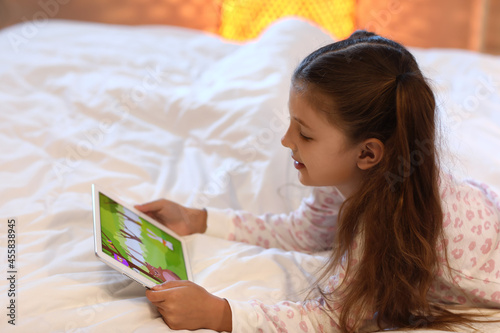 Cute girl watching cartoons...