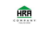 HRA three letter house for real estate logo design