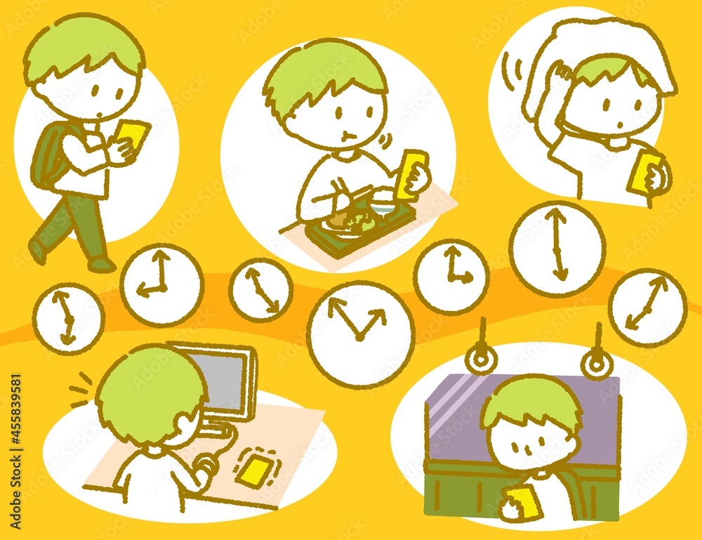 一日中スマホを見ている男性