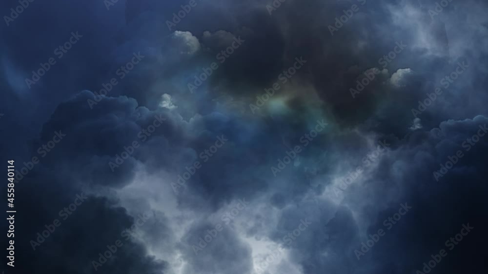 4k Dark clouds Thunderstorm With Flashing Lightning. 4k Dark clouds Thunderstorm With Flashing Lightning.
