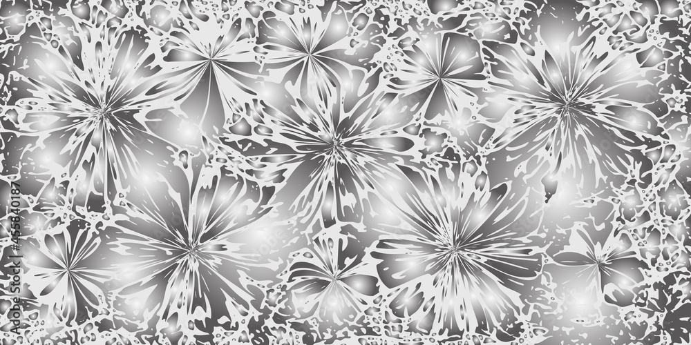 Fototapeta premium Elegant vector gray-white texture with the effect of silver abstract colors and unusual highlights. Abstract light-colored background with 3D streaks. Luxury template for your design.