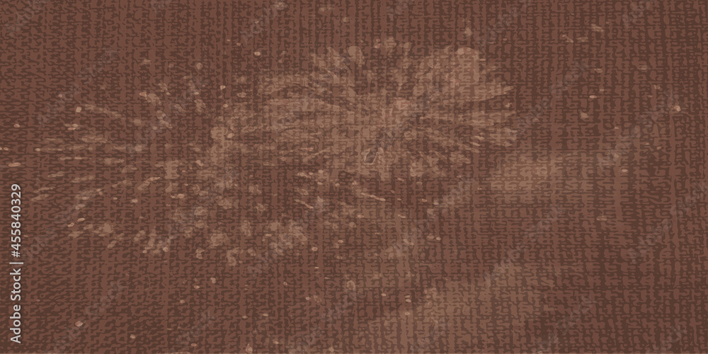 Elegant vector brown texture with a burlap effect, dirty spots and scuffs. Abstract chocolate-colored background. Luxury template for your design. Elegant vector brown texture with a burlap effect, dirty spots and scuffs. Abstract chocolate-colored background. Luxury template for your design.