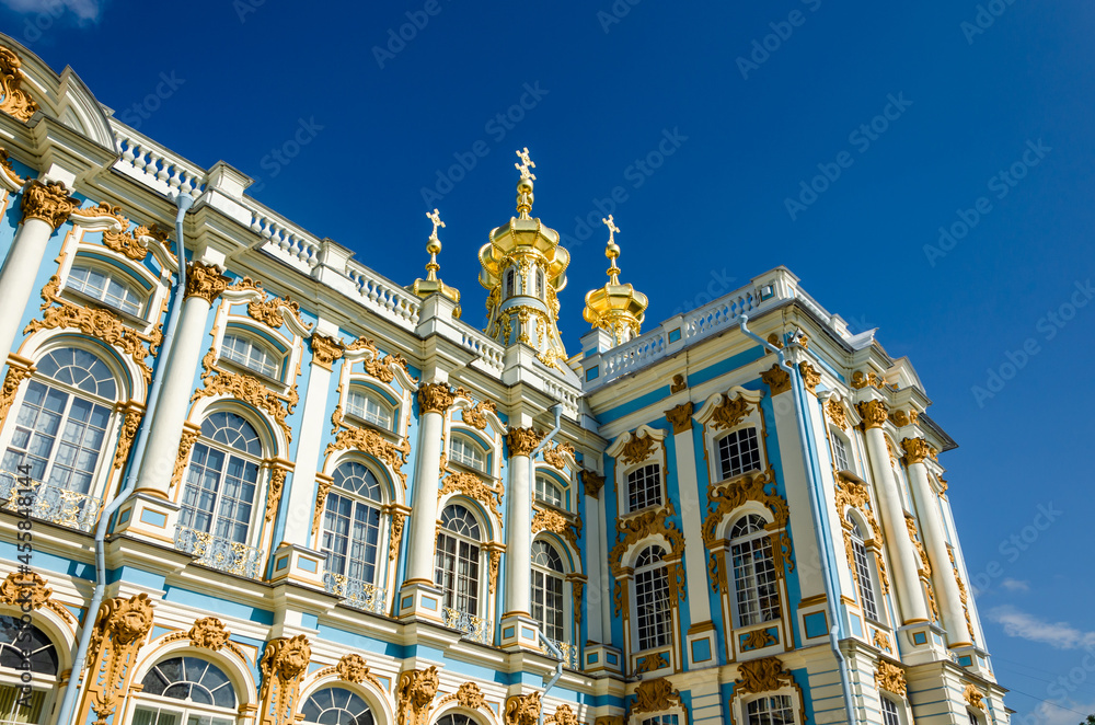The facade of the ancient Catherine Palace.