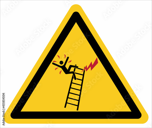 The ladder hazard does not protect against high voltage.