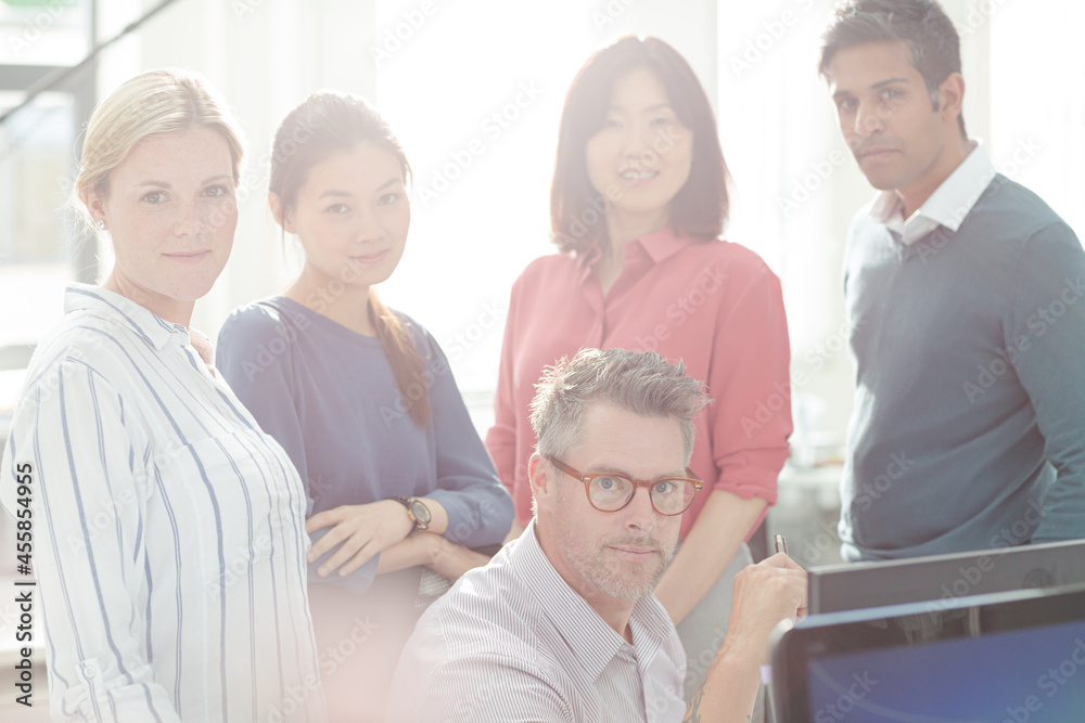 Fototapeta premium Business people working at computer in office