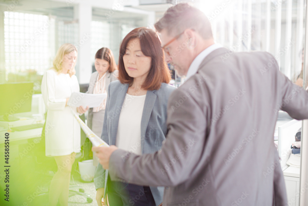 Fototapeta premium Business people talking in office