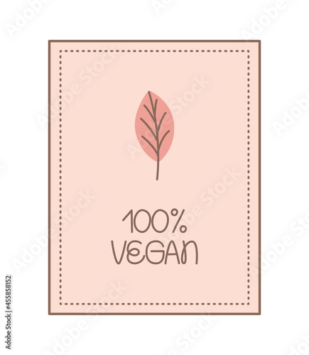 one hundred percent vegan card photo