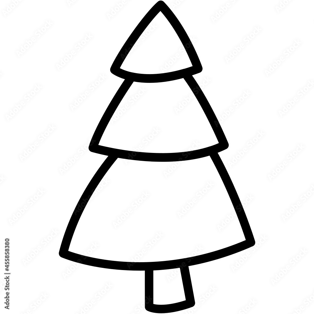 christmas tree hand drawn outline doodle icon christmas tree hand drawn outline doodle icon