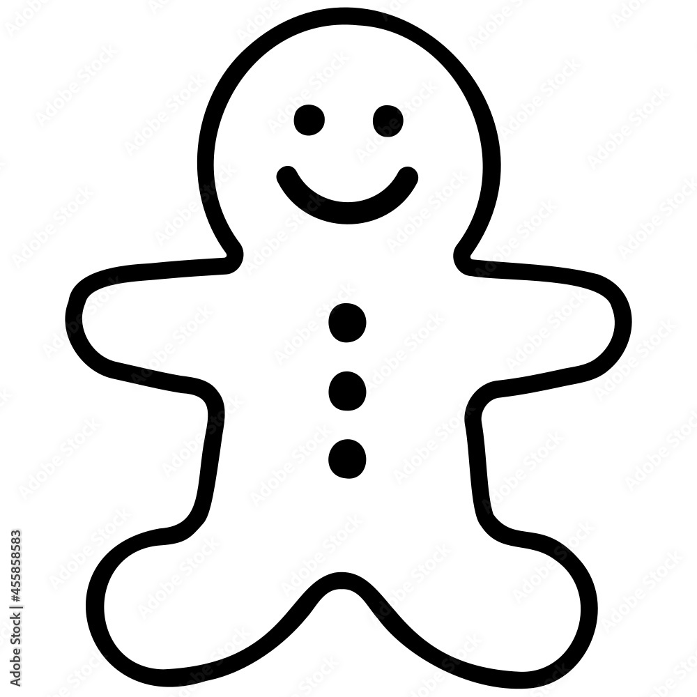 gingerbread hand drawn outline doodle icon gingerbread hand drawn outline doodle icon