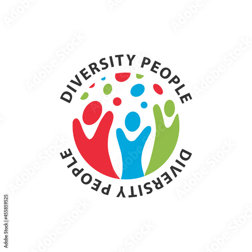 abstract logo diversity and togetherness of social people