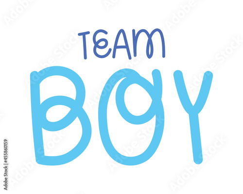 team boy lettering