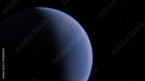 Abstract planets and space background