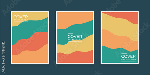 Minimal cover design template. Modern curve abstract geometric background. © Algoffy