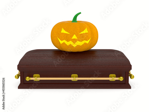 halloween pumpkin and coffi...