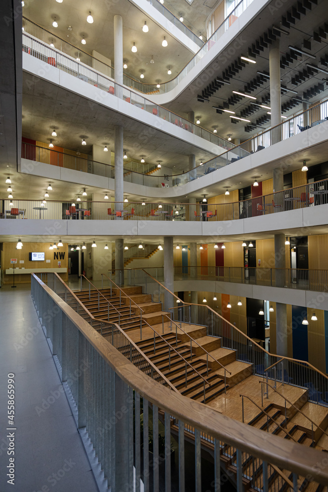 Naklejka premium View of staircase in modern building