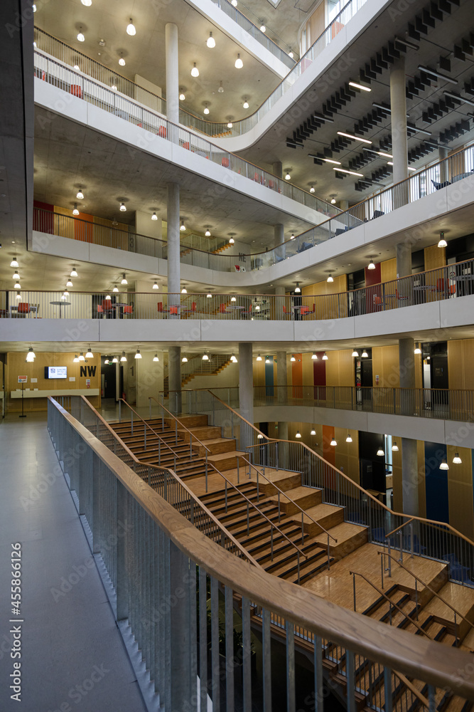 Naklejka premium View of staircase in modern building