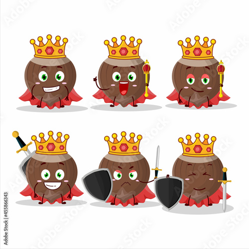 A Charismatic King hazelnut cartoon character wearing a gold crown