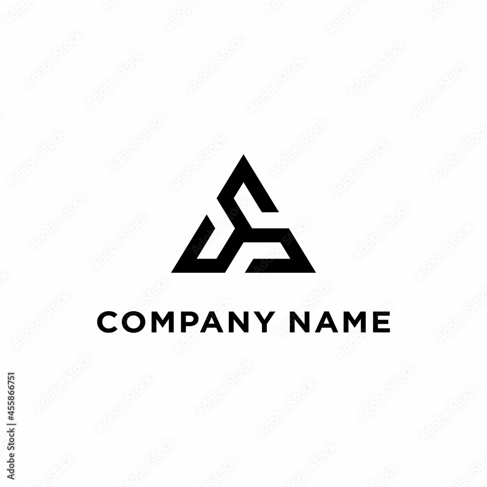 triangle letter S shape logo Stock Vector triangle letter S shape logo Stock Vector