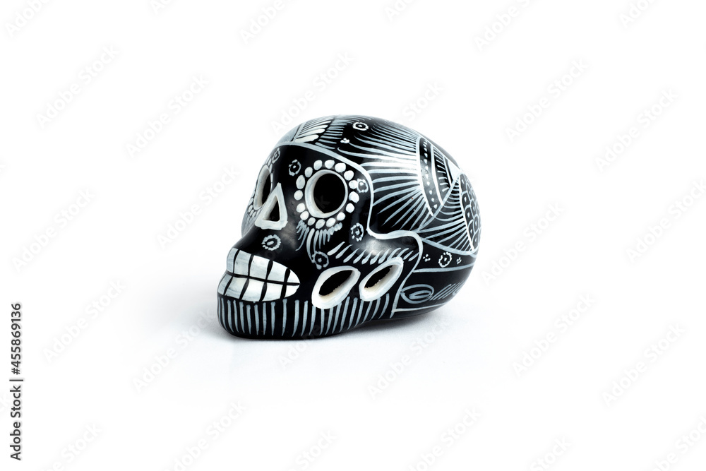 Fototapeta premium Painted ceramic skull for day of the dead