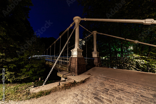 Cuadro en lienzo Aamot bridge, Oslo, Akerselva, Norway, Lille Bjørn Nilsen, Modum.