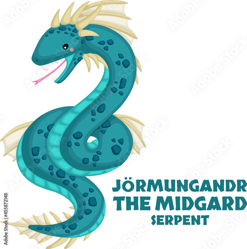 a vector of the world serpent from Norse mythology 
