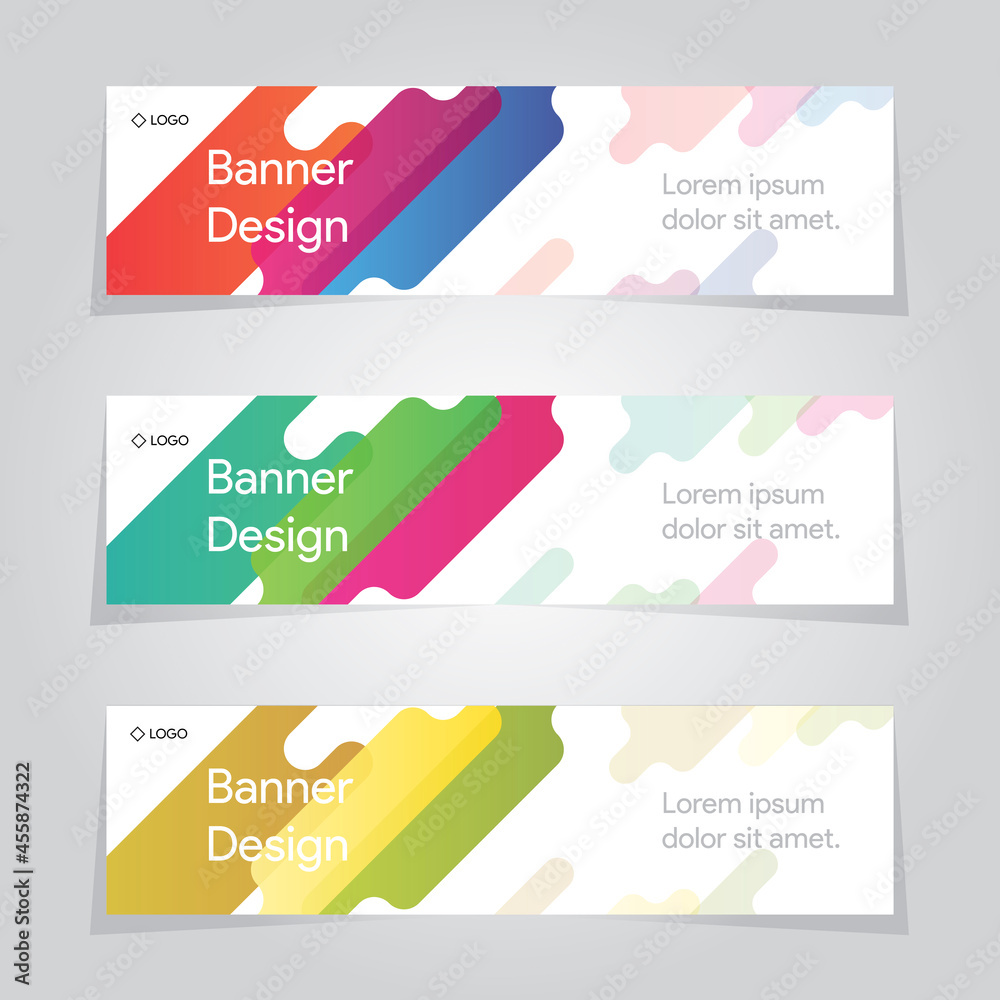 Colorful Vector Ad Banner Promotion Tools Business Web Background Template