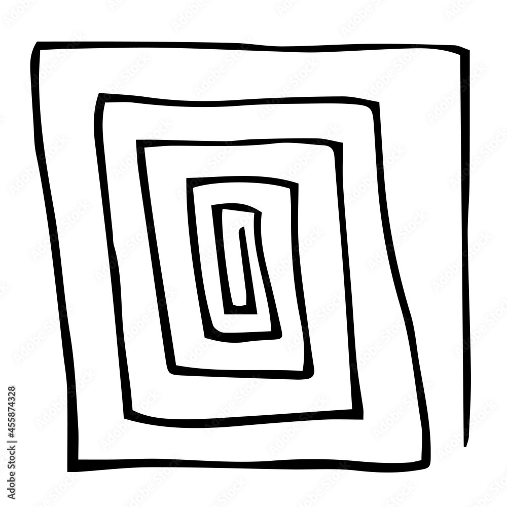 Vector icon, hand-drawn maze, doodle. Vector icon, hand-drawn maze, doodle.
