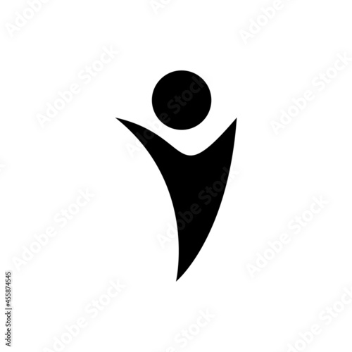 Non profit logo, people, healthy vector illustration.