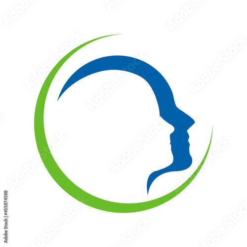 Non profit logo, people, healthy vector illustration.