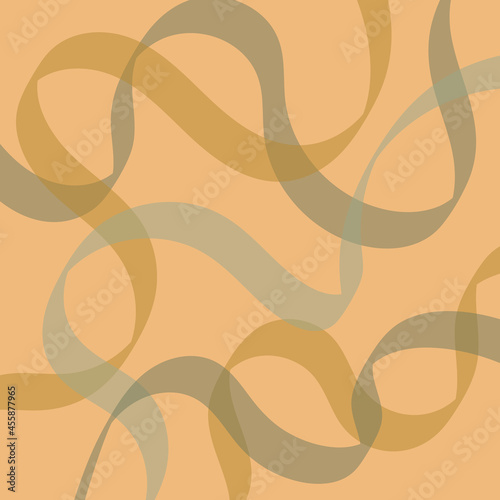 Background in trendy shades of the 70s, design for the cover. Simple flat vector pattern with stripes and waves texture.