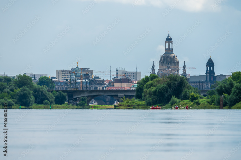 View at Dresden from the Elbe river