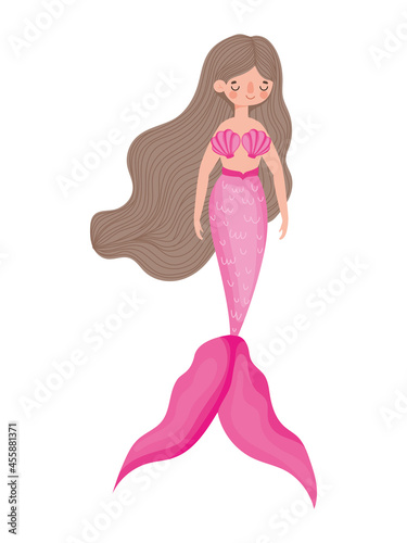 pink mermaid illustration