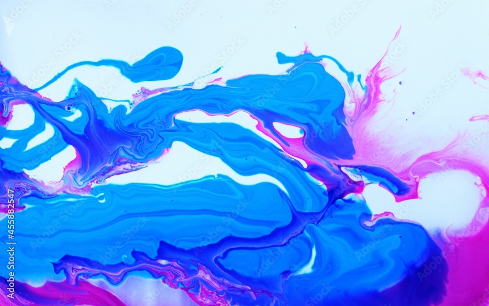 Pink-blue-white abstract marble background. The lines and waves of paint create an interesting structure. Background for web design, fabric, design, notebook cover. Pink-blue-white abstract marble background. The lines and waves of paint create an interesting structure. Background for web design, fabric, design, notebook cover.