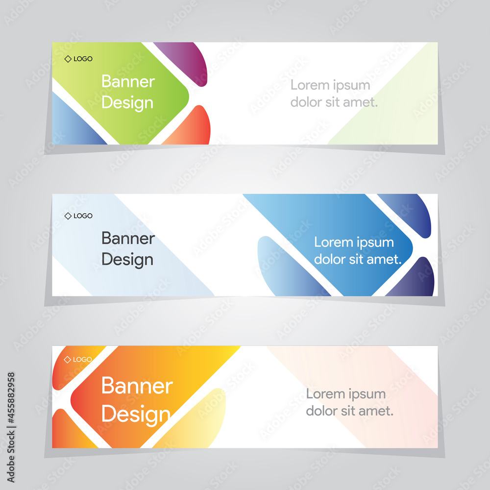 Colorful Vector Ad Banner Template Promotion Tools Business Web Background