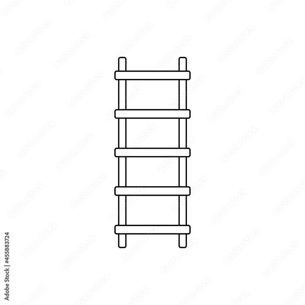 Ladder line style icon isolated on white background. Gardening tool. Ladder line style icon isolated on white background. Gardening tool.